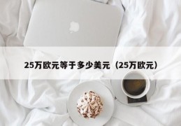 25万欧元等于多少美元（25万欧元）